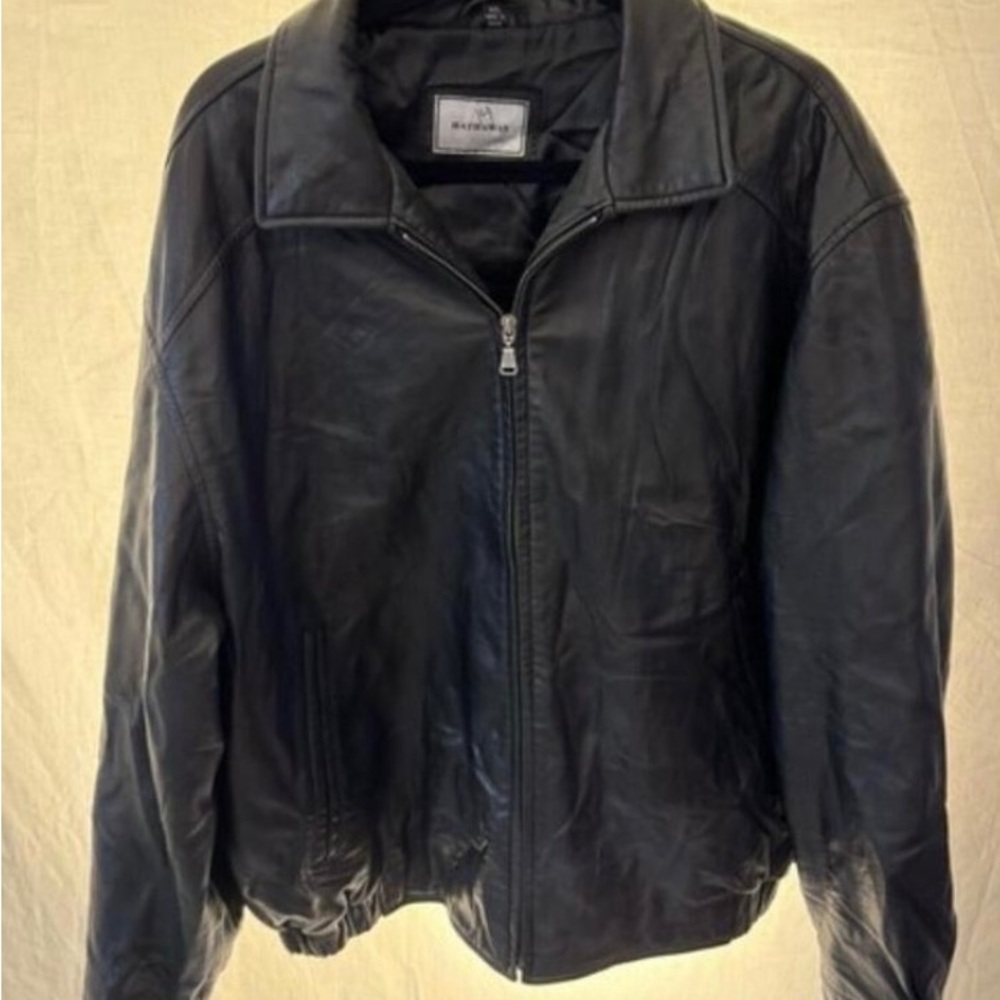 hathaway leather bomber jacket!